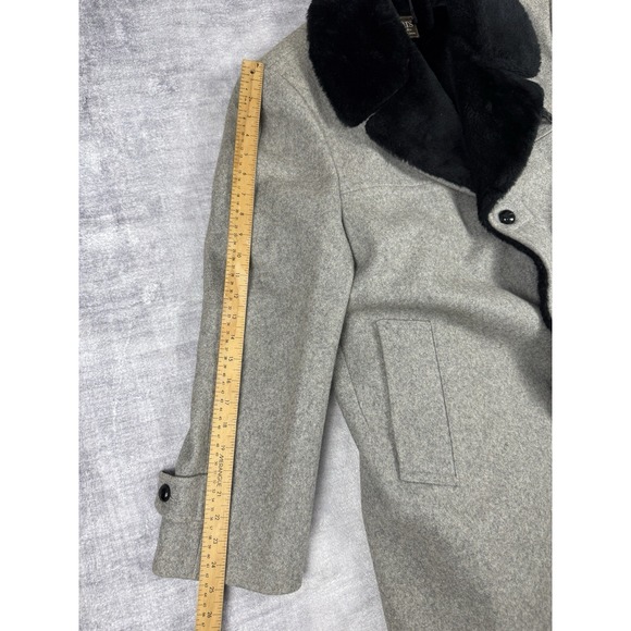 Vintage Sears The Mens Store Jacket Mens 48 Gray 70s Wool Overcoat Single Breast - Picture 11 of 15